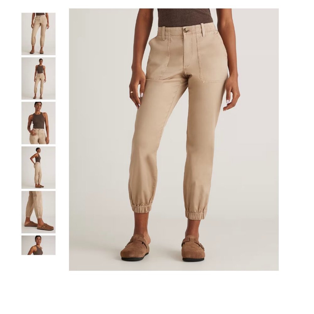 Organic Stretch Cotton Twill Utility Jogger
